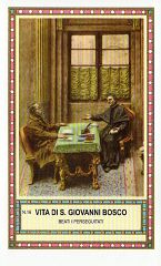 Xsa-98-49 Vita di S. San GIOVANNI BOSCO BEATI I PERSEGUITATI Santino Holy card